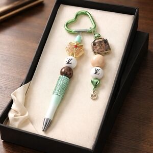 Handcrafted Bag Charm Pen Set